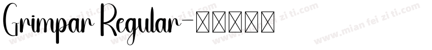 Grimpar Regular字体转换